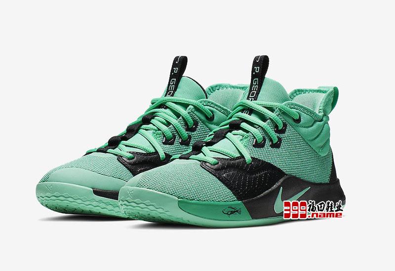 Nike PG3 GS “Menta Green” 保罗3三代签名战靴主题配色，货号: AQ2462-330